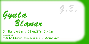 gyula blanar business card